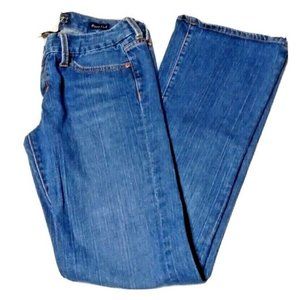 Women's Seven7 Jeans Flare Boot Cut Dark Wash Mid Rise Stretch Denim Size 28